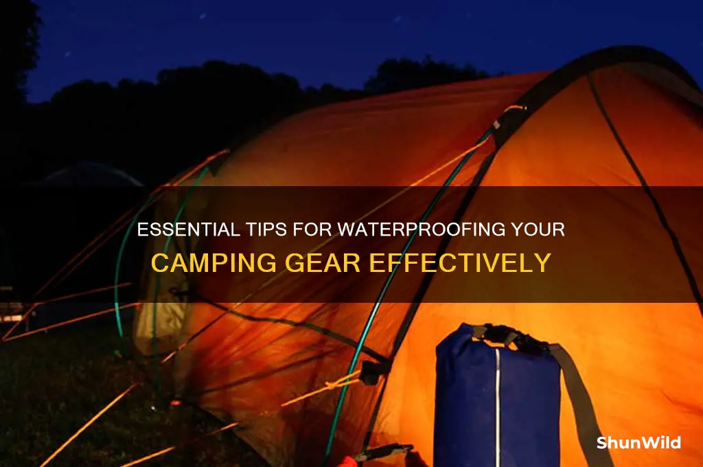 how to waterproof camping equipment