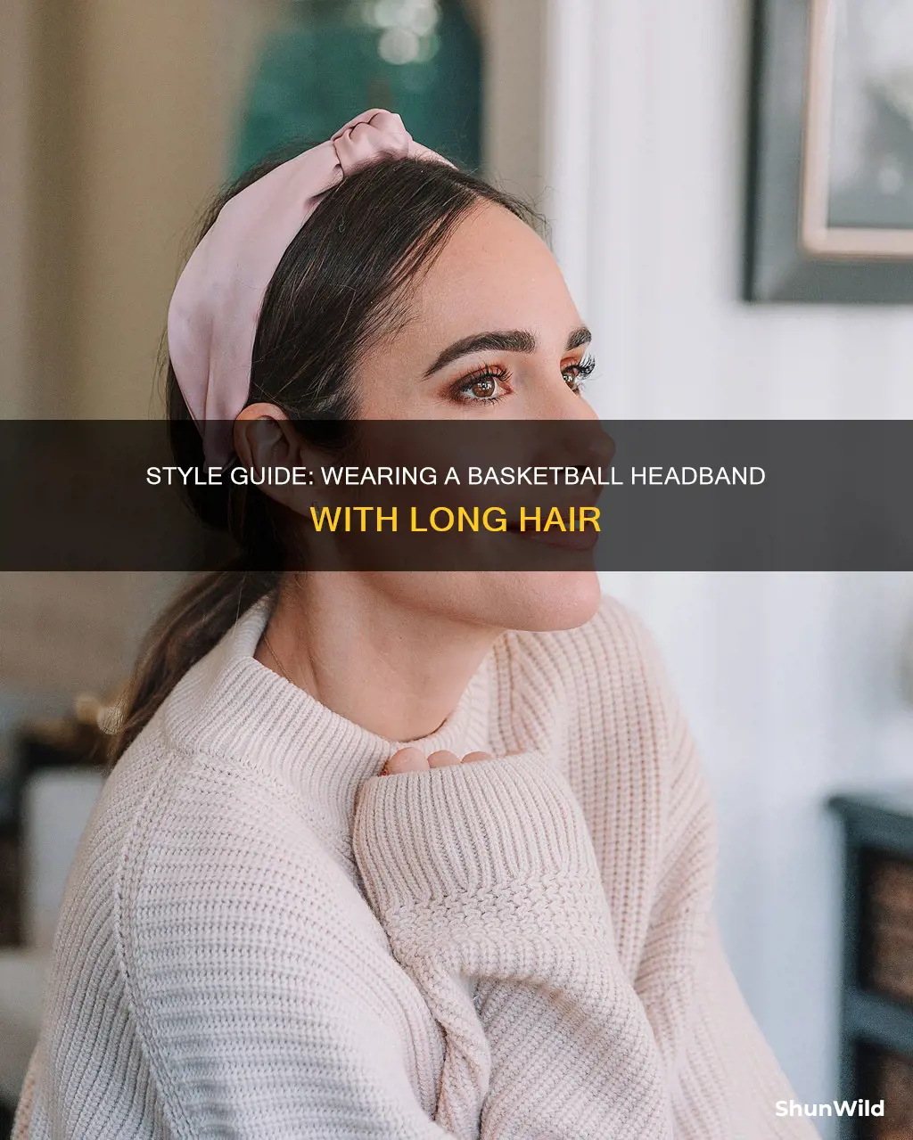 how to wear a basketball headband with long hair