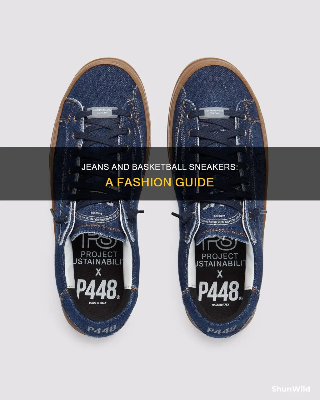 how to wear basketball sneakers with jeans