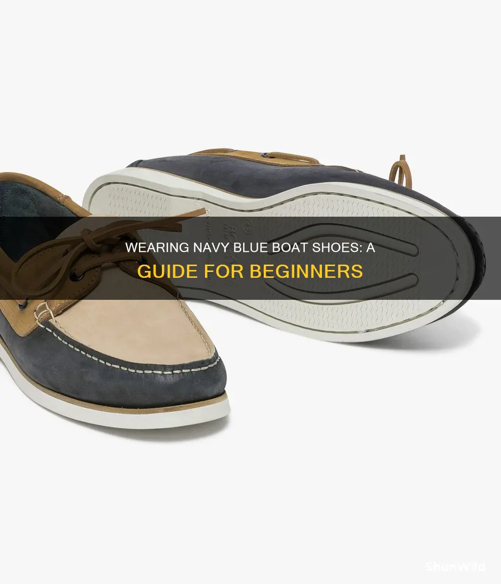 how to wear navy blue boat shoes