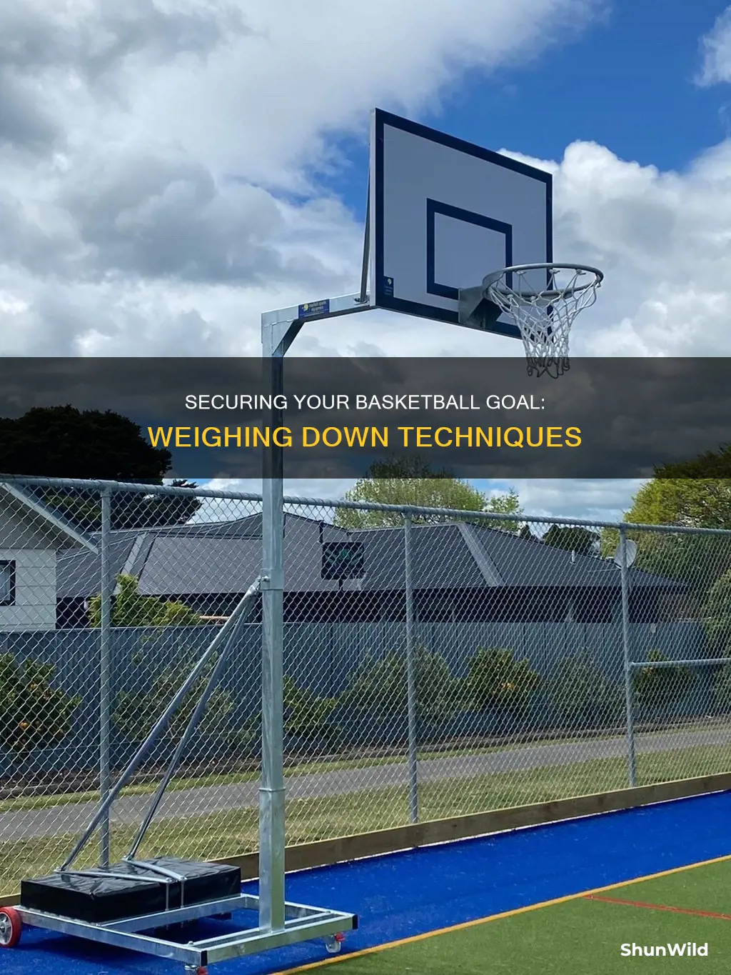 how to weigh down basketball goal