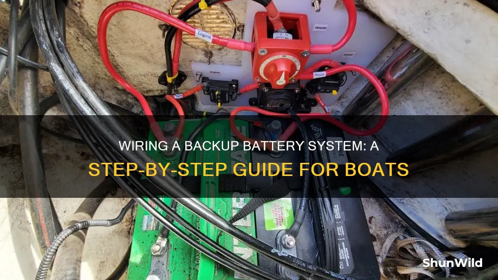 how to wire a backup battery system in a boat