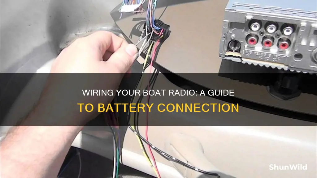 how to wire boat radio to battery