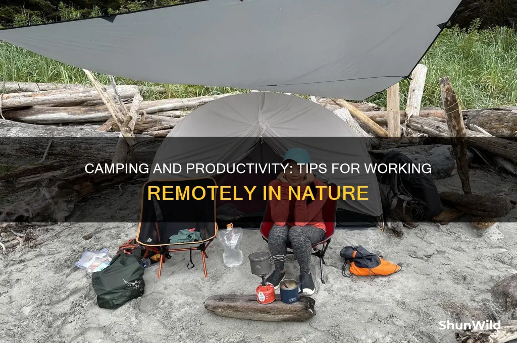 how to work while camping
