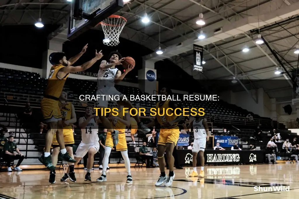 how to write a basketball resume