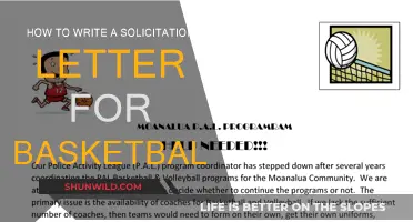 Writing Solicitation Letters for Basketball Teams