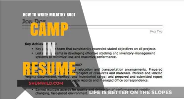 Highlighting Military Boot Camp Experience on Your Resume Effectively