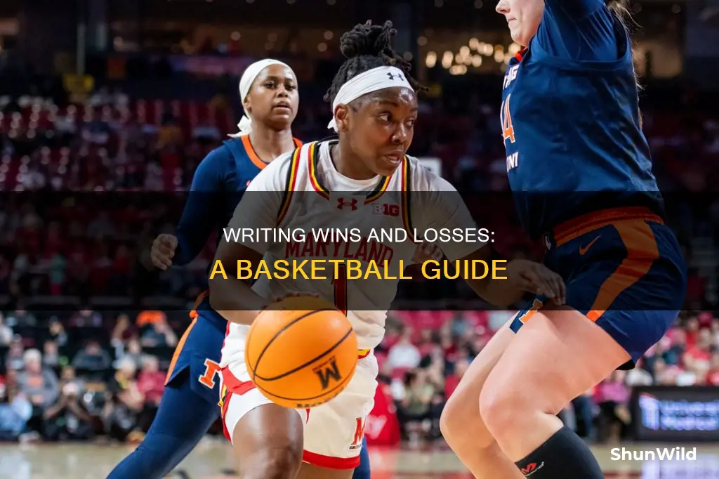 how to write wins and losses basketball