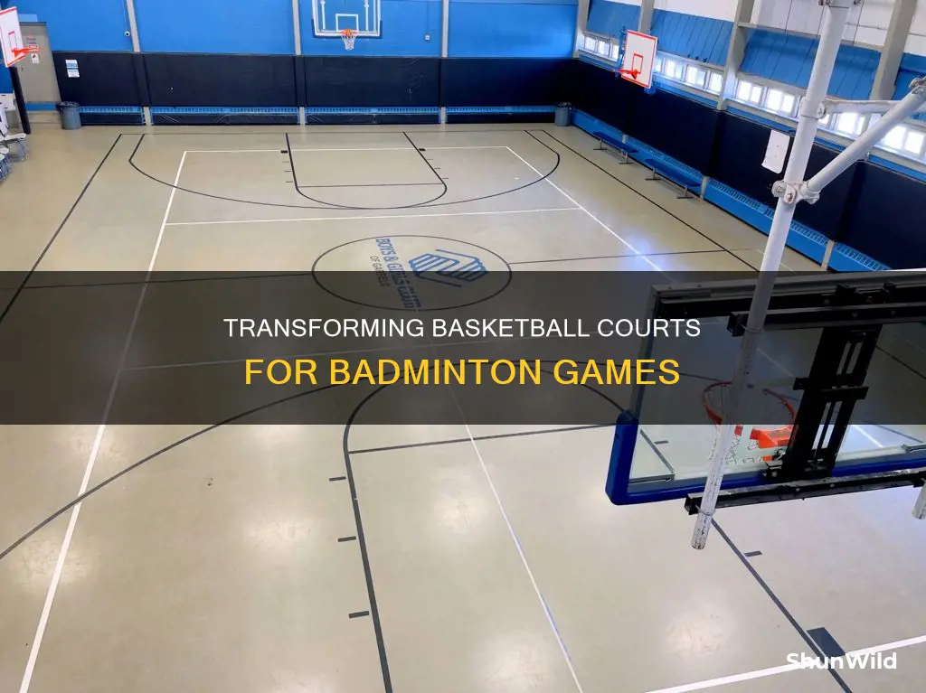 how use basketball court for badminton