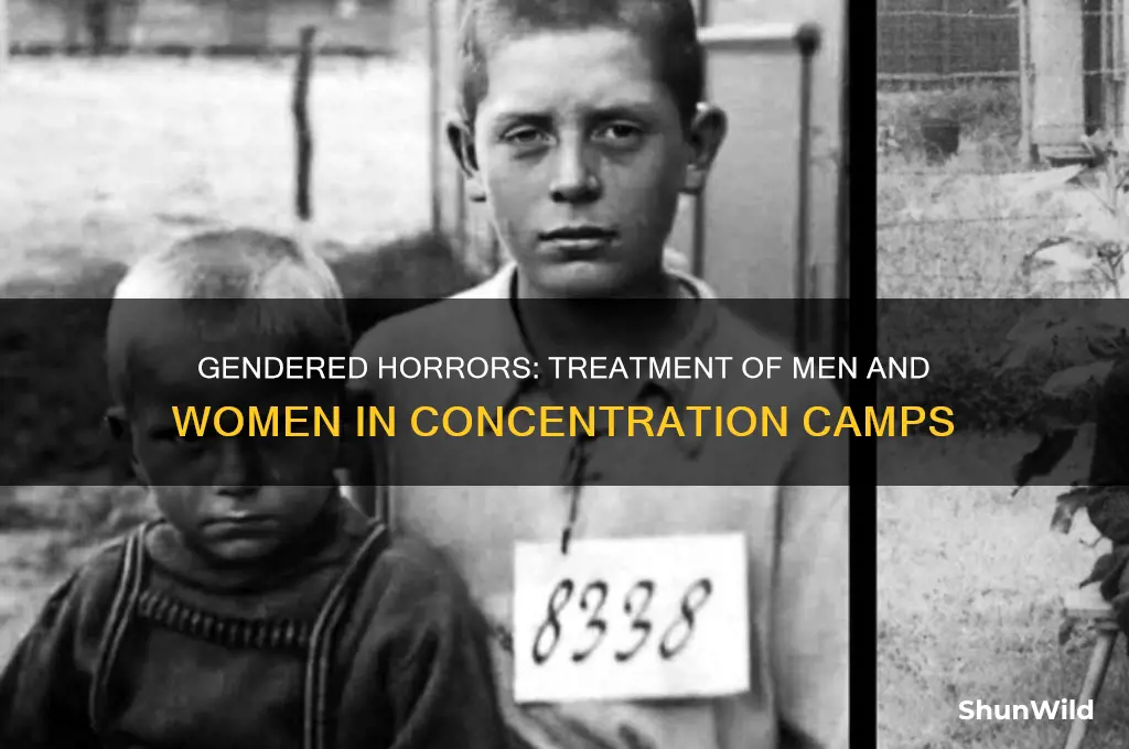 how were men and women treated in concentration camps