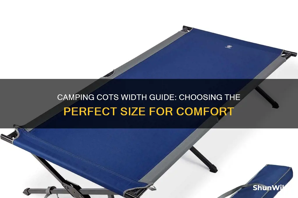 how wide are camping cots