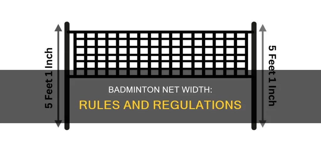 how wide badminton net