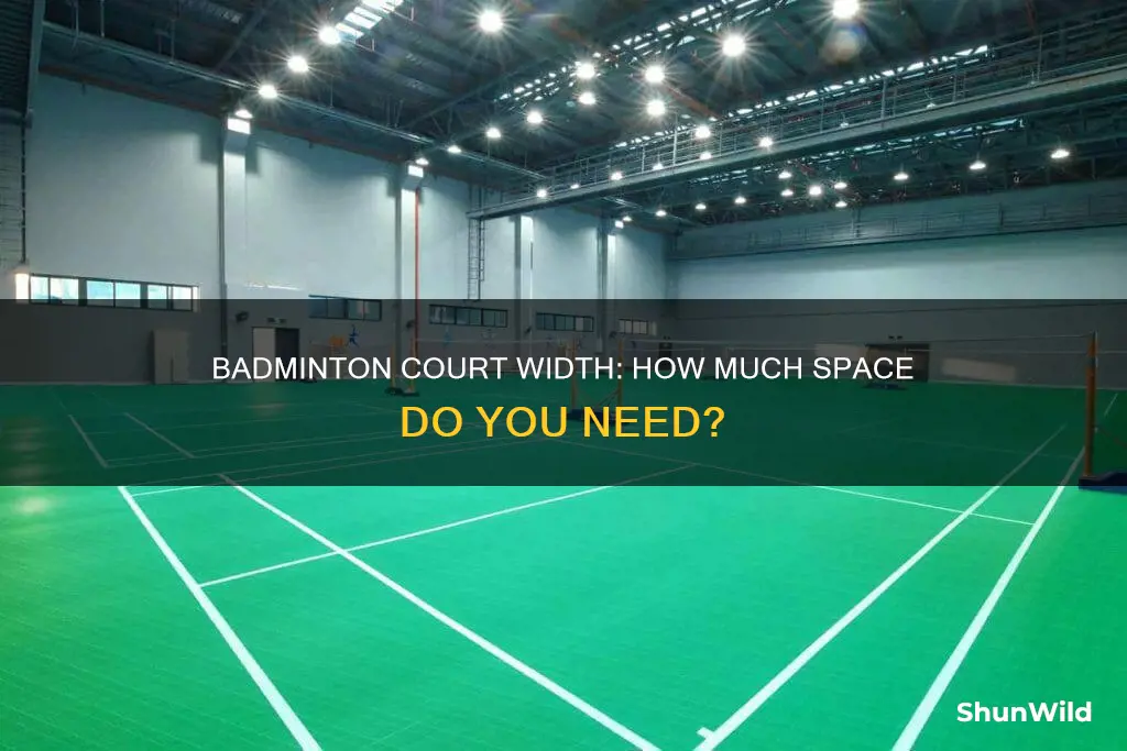 how wide is a badminton court