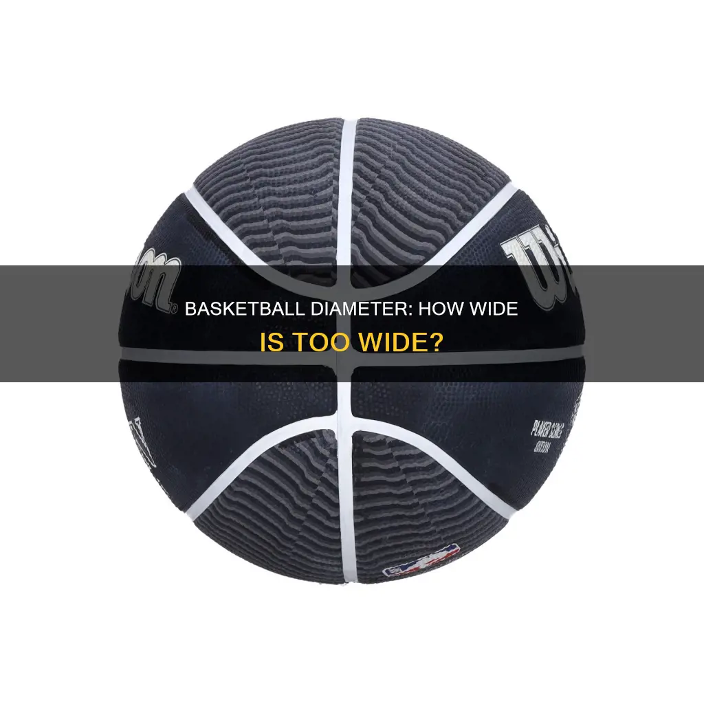 how wide is a basketball in meters