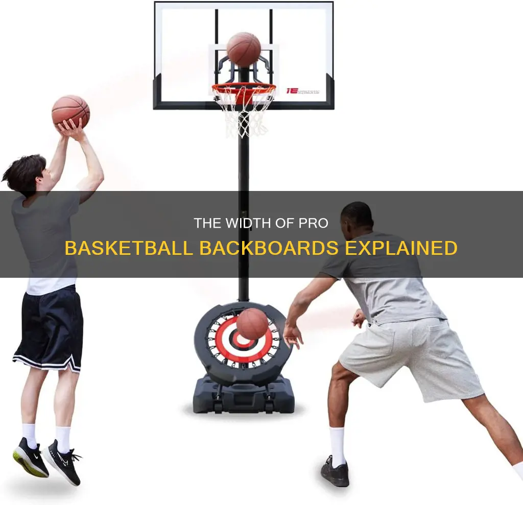 how wide is a pro basketball backboard