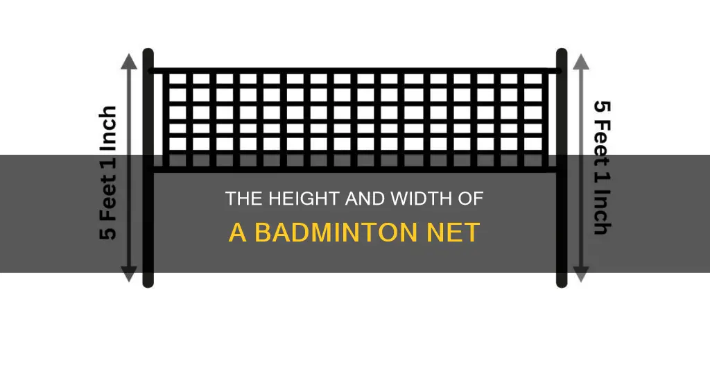 how wide is badminton net
