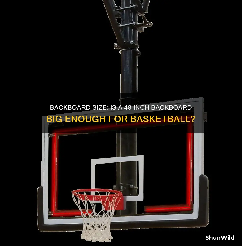 is a 48 basketball backboard big enough