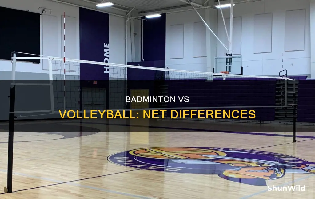is a badminton net the same as a volleyball net