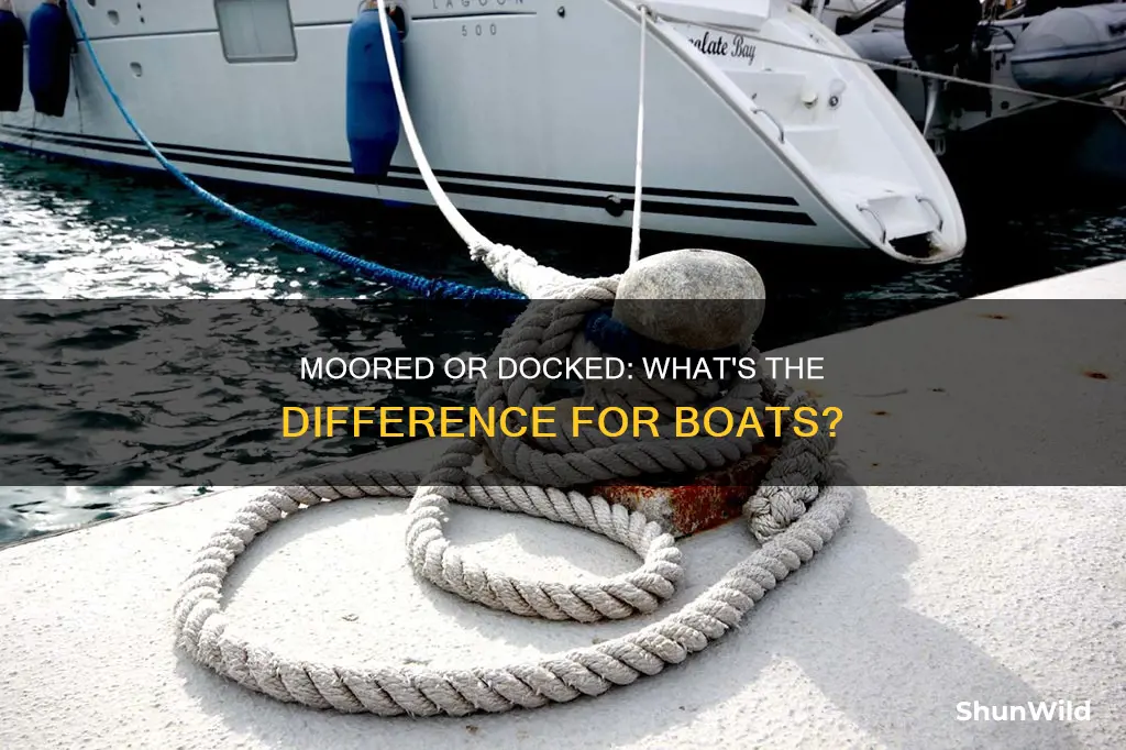 is a boat moored or docked