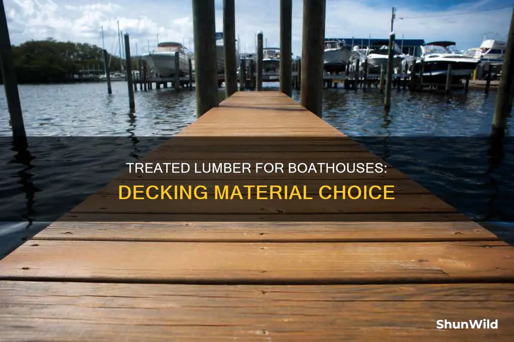 is above ground treated lumber good for boat house decking