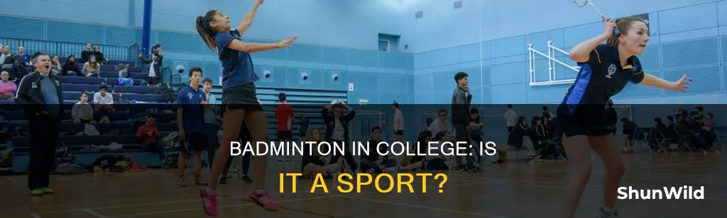 is badminton a college sport