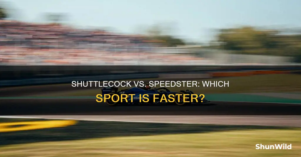 is badminton faster than formula 1