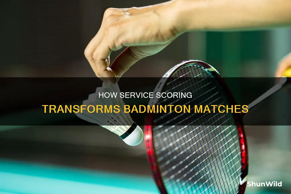 is badminton service scoring