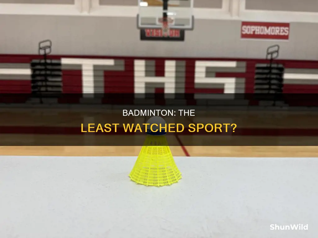 is badminton the least watchrd game