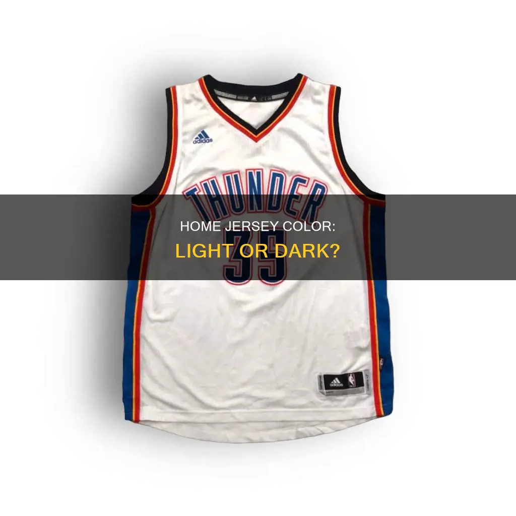 is basketball home jersey light or dark