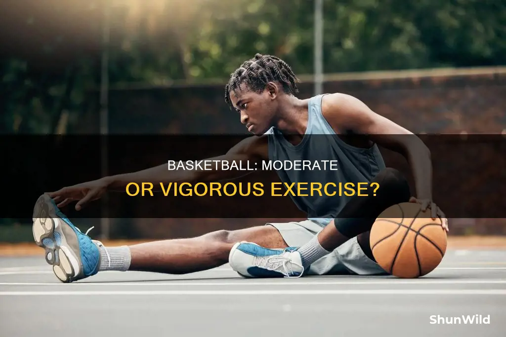 is basketball moderate or vigorous