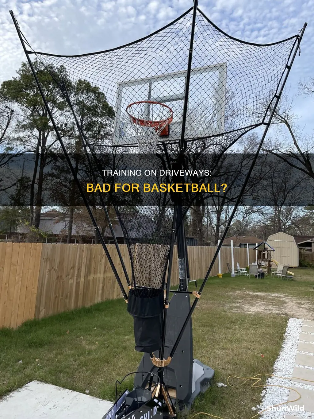 is basketball training on a driveaway bad