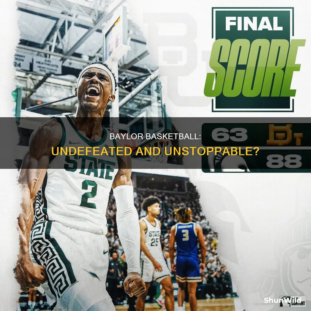 is baylor basketball undefeated