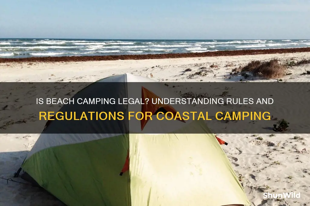 is beach camping legal