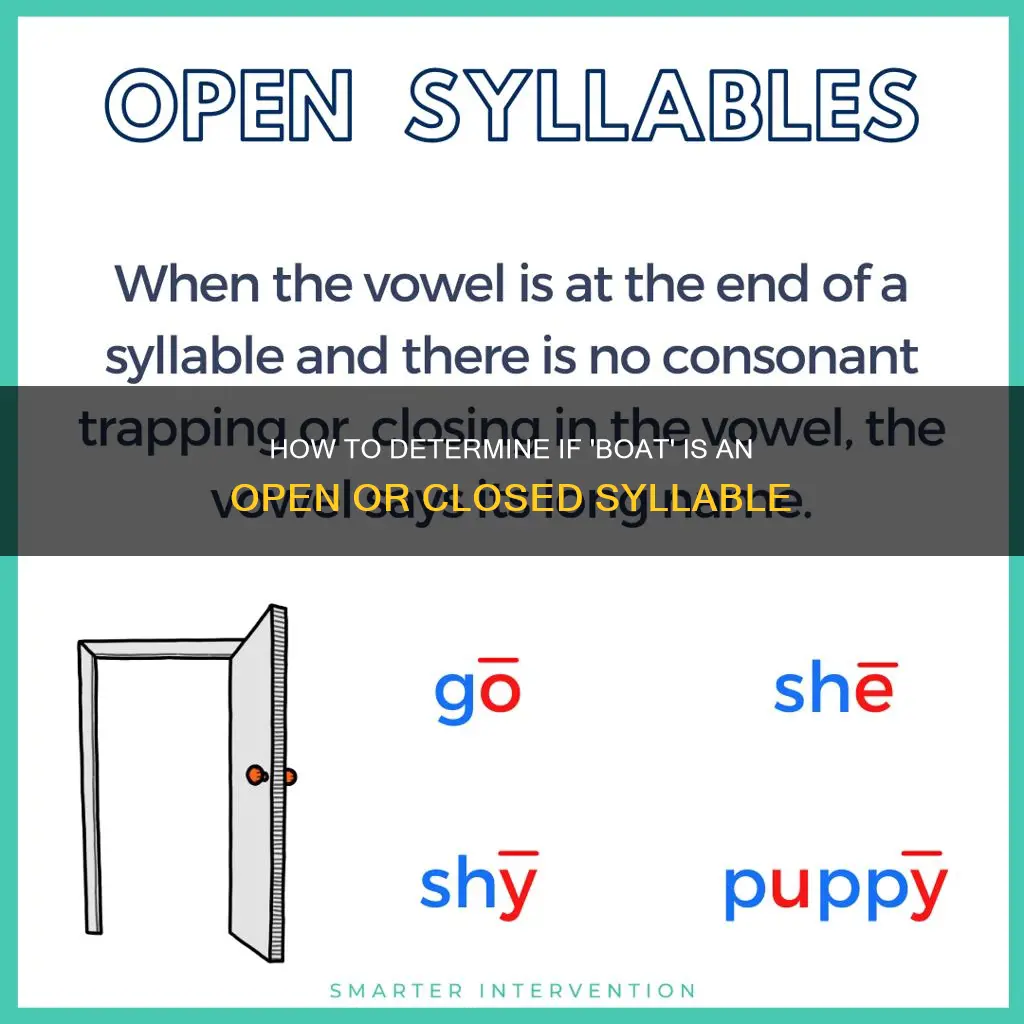 is boat an open or closed syllable