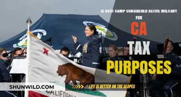 Is Boot Camp Active Military Service for California Tax Purposes?