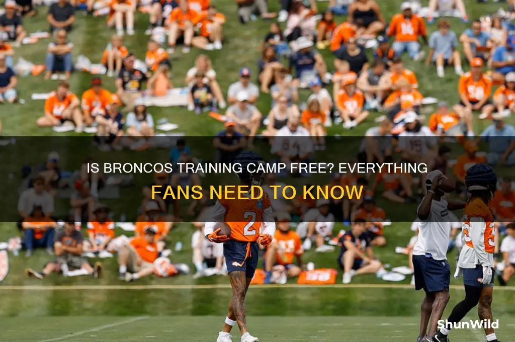 is broncos training camp free