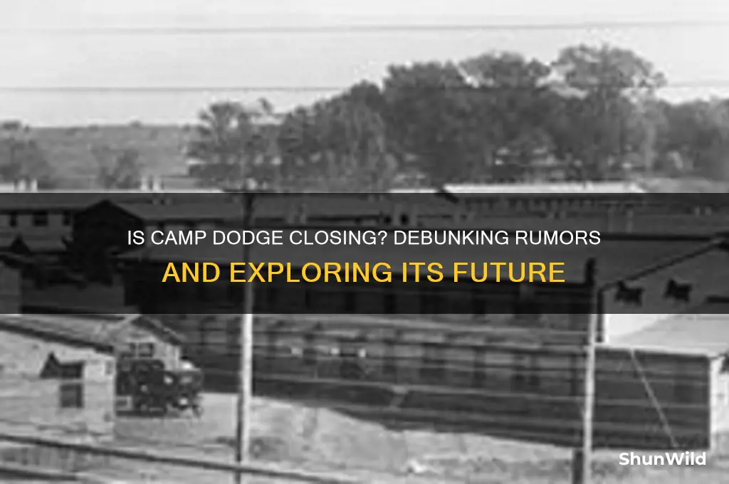 is camp dodge closing