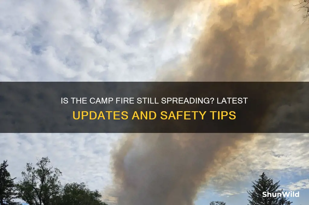 is camp fire still blspreading