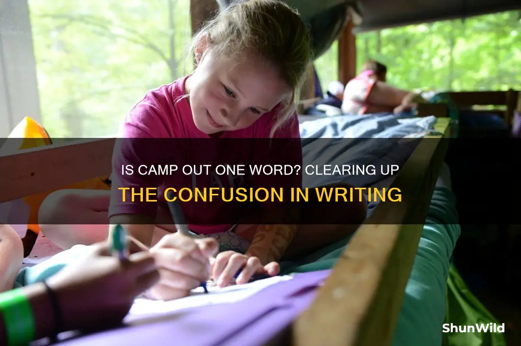 is camp out one word