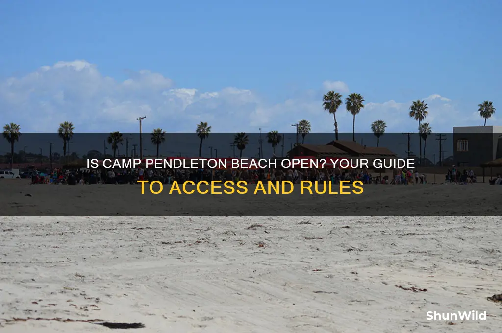 is camp pendleton beach open