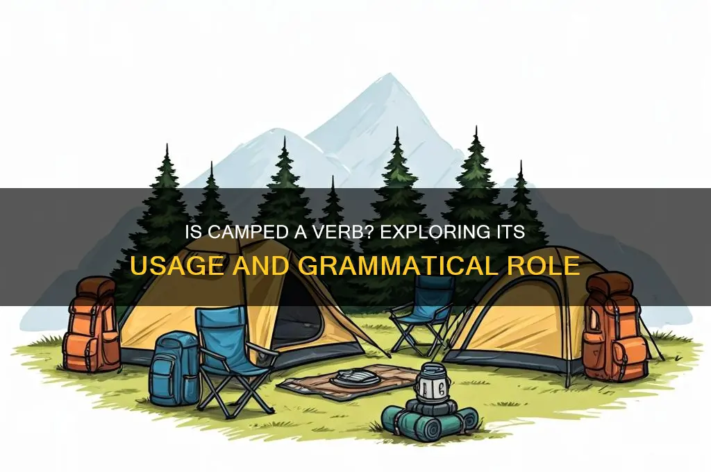 is camped a verb