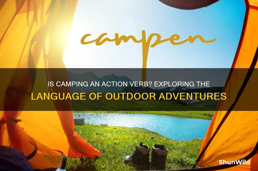 is camping a action verb