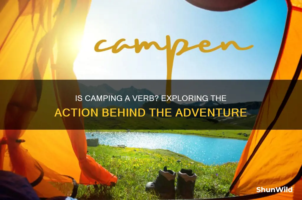 is camping a verb