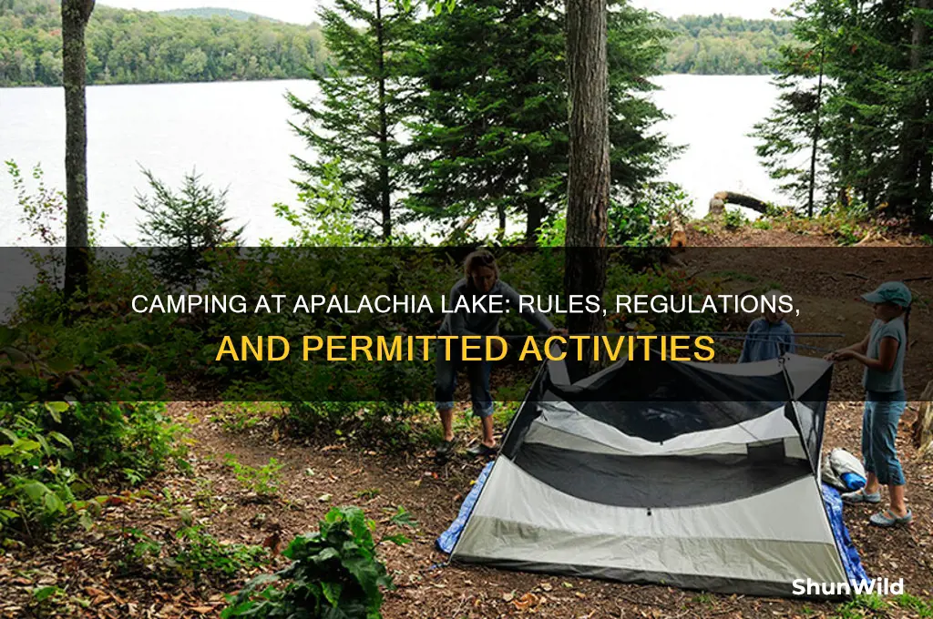 is camping allowed apalachia lake