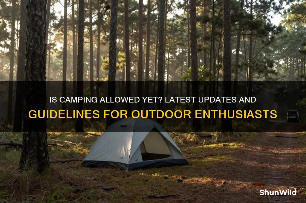 is camping allowed yet