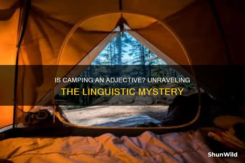is camping an adjective