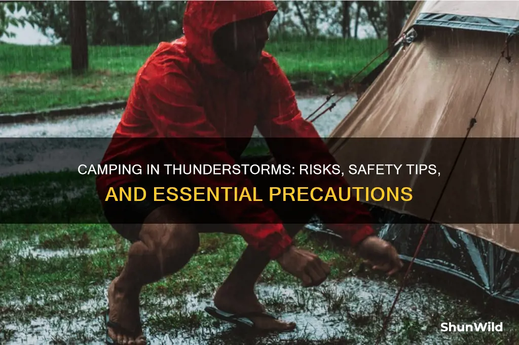 is camping during a thunder