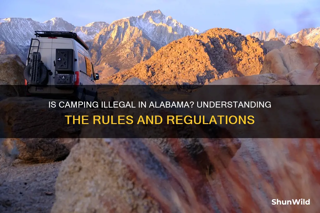 is camping illegal in alabama