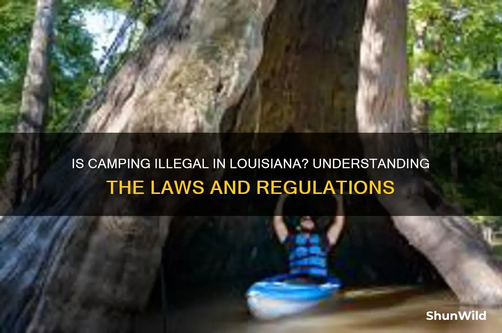 is camping illegal in louisiana