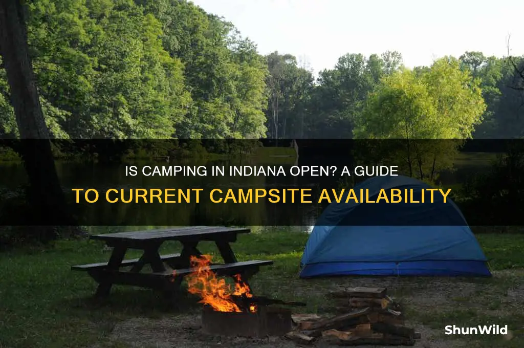 is camping in indiana open